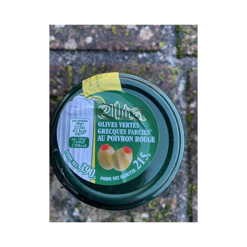 Olives vertes farcies au poivron ELITA - 390gr