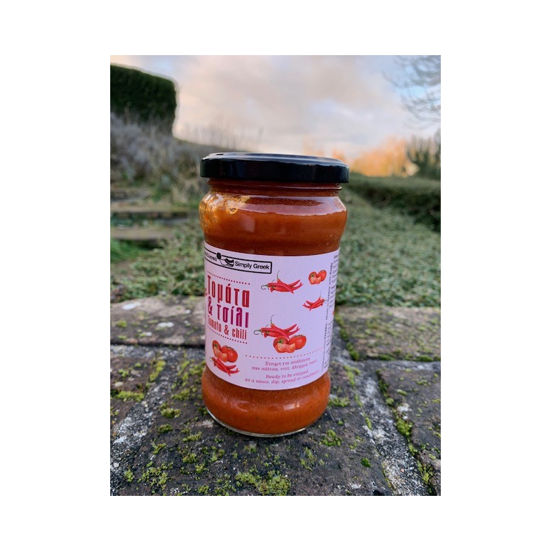 Sauce Tomate Cuisinée au Chili - Simply Greek - bocal 280gr