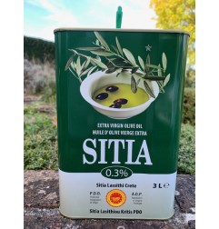 SITIA 0.3 Huile d'olive vierge extra de Crète AOP Bidon 3L