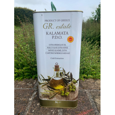 Huile d'Olive Vierge Extra AOP Kalamata 5L en Bidon Métal